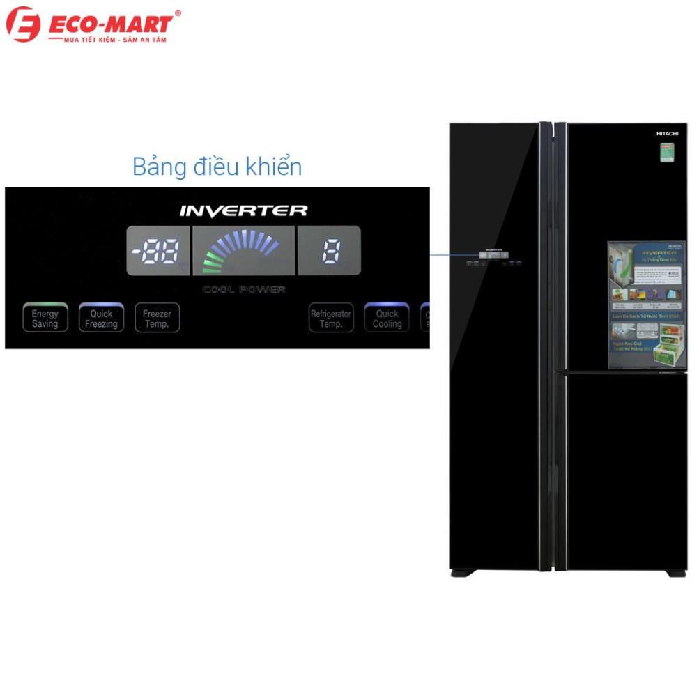 Tủ lạnh Hitachi side by side R-FM800PGV2(GBK) 3 cửa màu đen