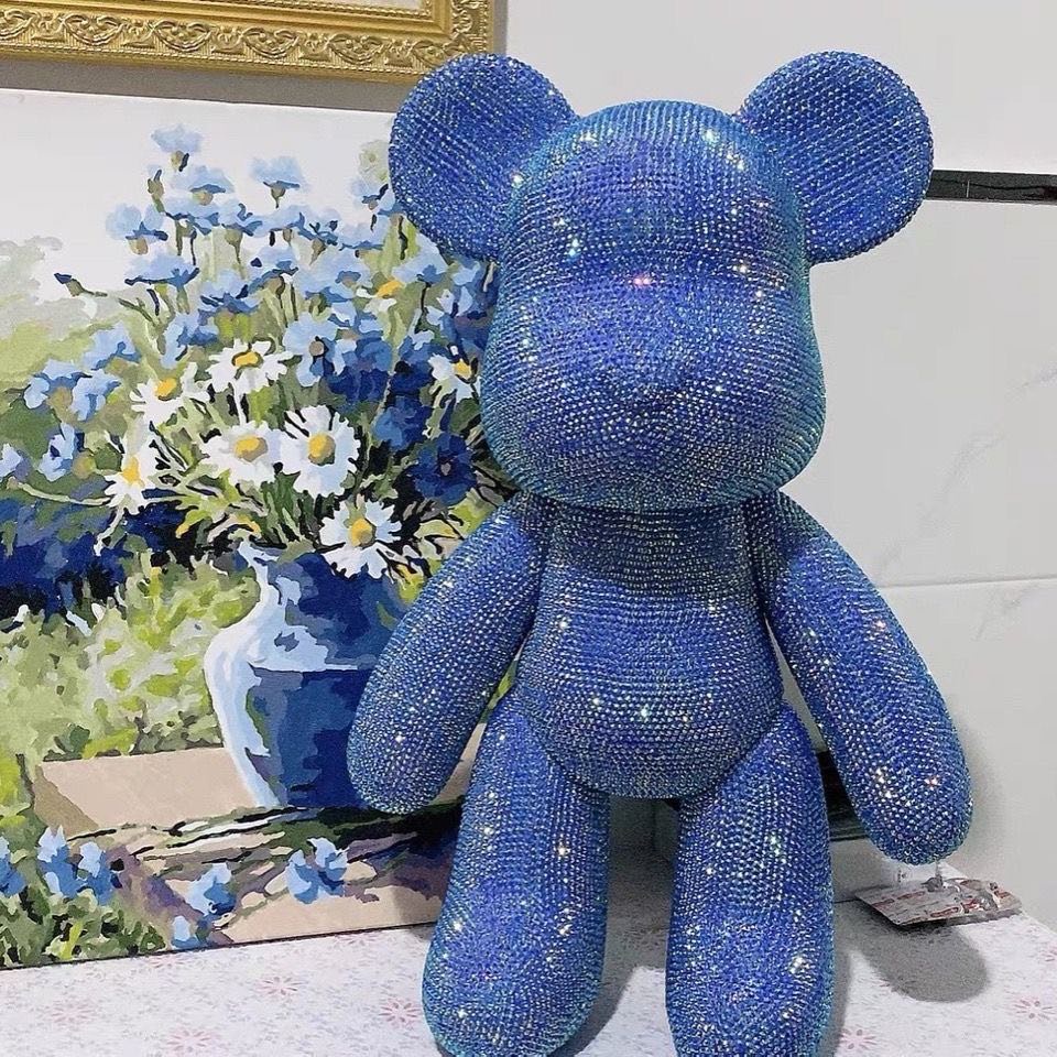 Gấu đính đá size 32cm - Bearbrick handmade cao cấp - cho mọi lứa tuổi