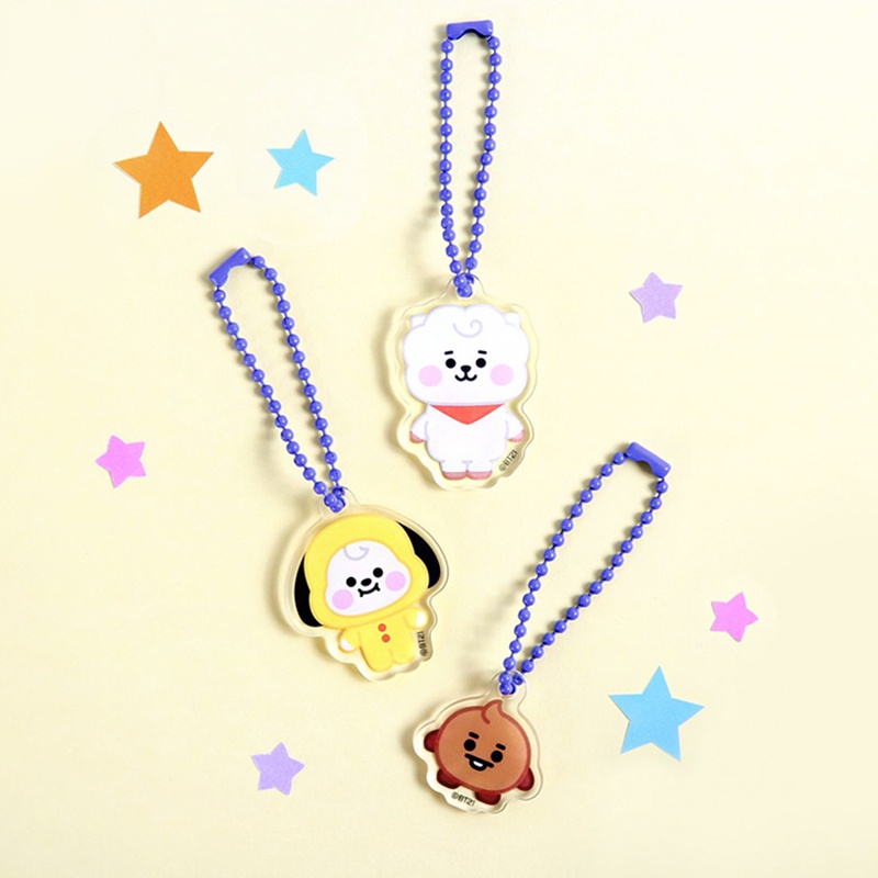 XiaoboACC Móc Khóa Hình Các Nhân Vật BT21 Xinh Xắn Dễ Thương
