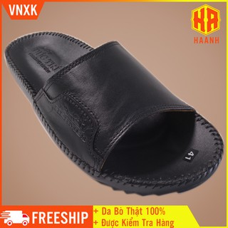 Dép da nam quai ngang 🔥FREESHIP🔥 Dép quai ngang nam da bò cao cấp VNXK Mã V26