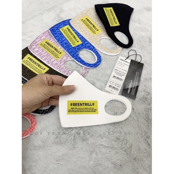 Khẩu Trang Beentrill Chất Liệu Vải Poly Cao Cấp Nhiều Màu Sắc Thoáng Khí, Chống Bụi Thời Trang