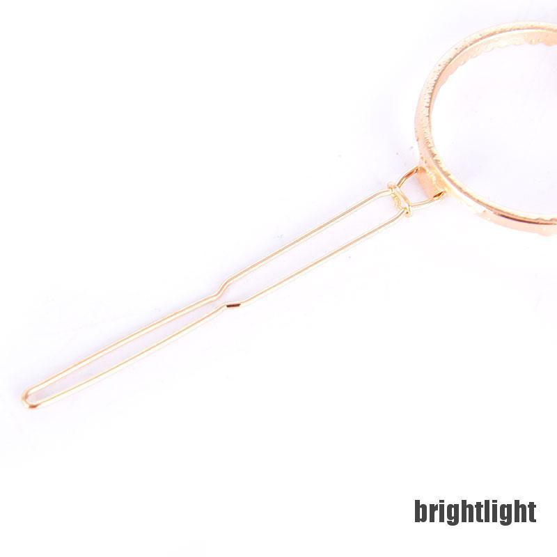 (Hàng Mới) Kẹp Tóc Kim Loại Thiết Kế Hình Học Độc Đáo