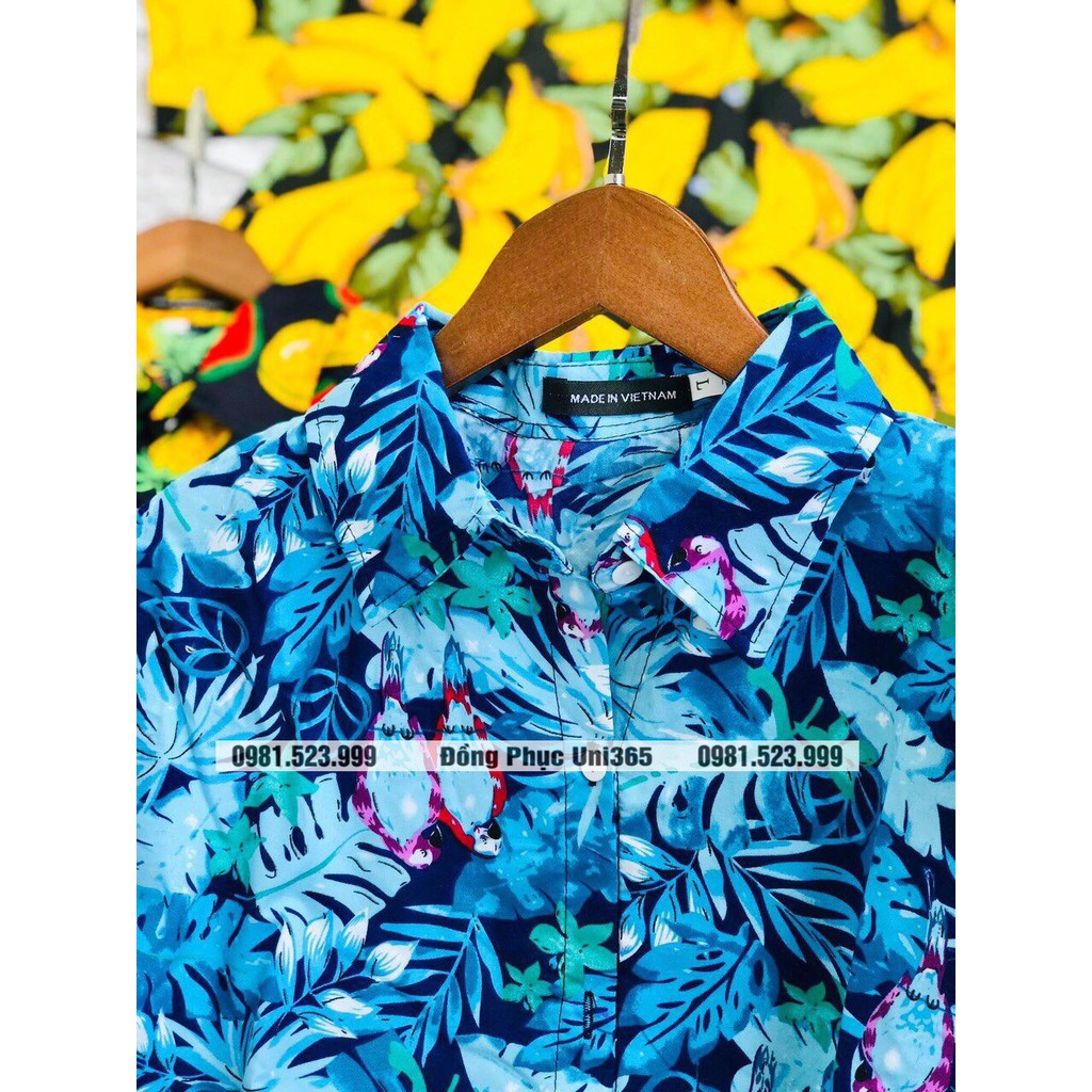 [ẢNH THẬT] Áo sơ mi hawaii đi biển mùa hè, hoạ tiết hoa lá hoa quả trái cây cho nhóm, gia đình, team, công ty đi du lịch | BigBuy360 - bigbuy360.vn