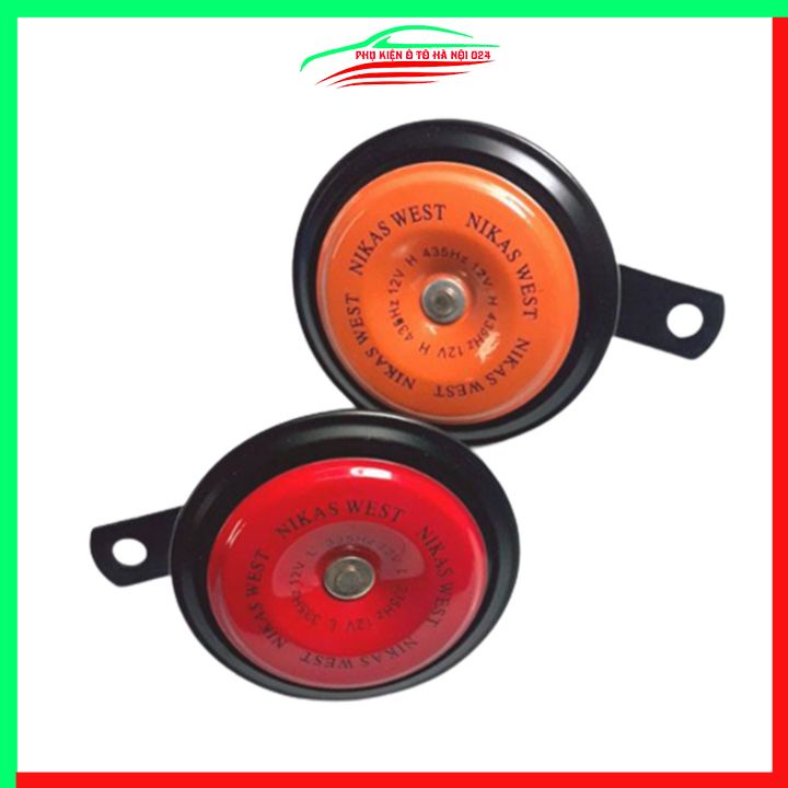 Bộ 2 còi ô tô đĩa Đức dùng điện 12V NW dùng cho ô tô xe máy