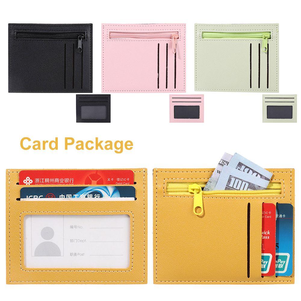 FOREVER Fashion Card Holder ID Cards Wallet Bag Coin Pouch Case Men Women Bank Credit Card Slim PU Leather Business Card Wallet/Multicolor