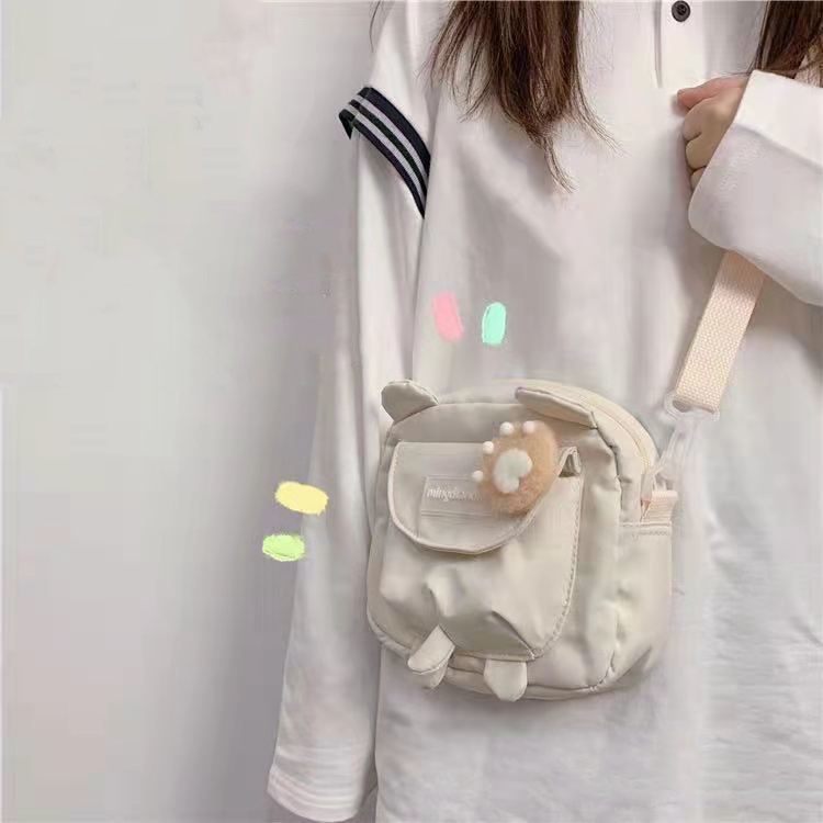 Túi Đeo Chéo Vai Bằng Vải Thời Trang Dễ Thương Cho Nữ