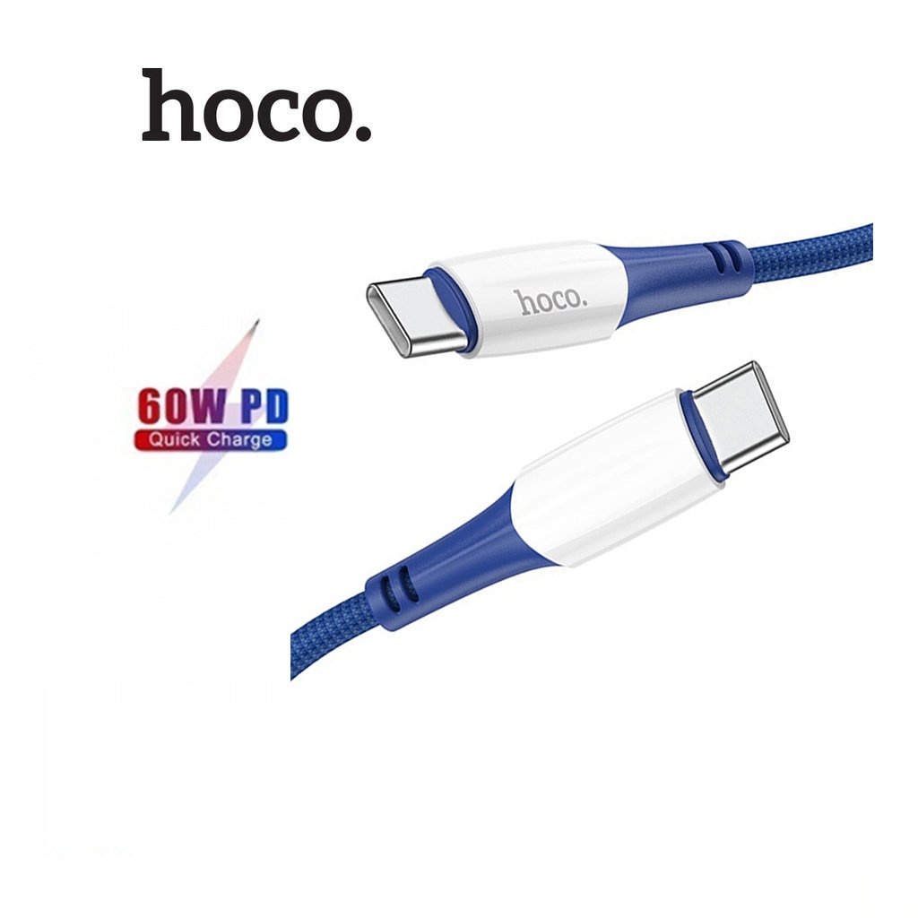 Cáp Sạc Type-C 60W Hoco X70 bọc dù siêu bền chống rối đứt gẫy dài 1m cho điện thoại, máy tính bảng