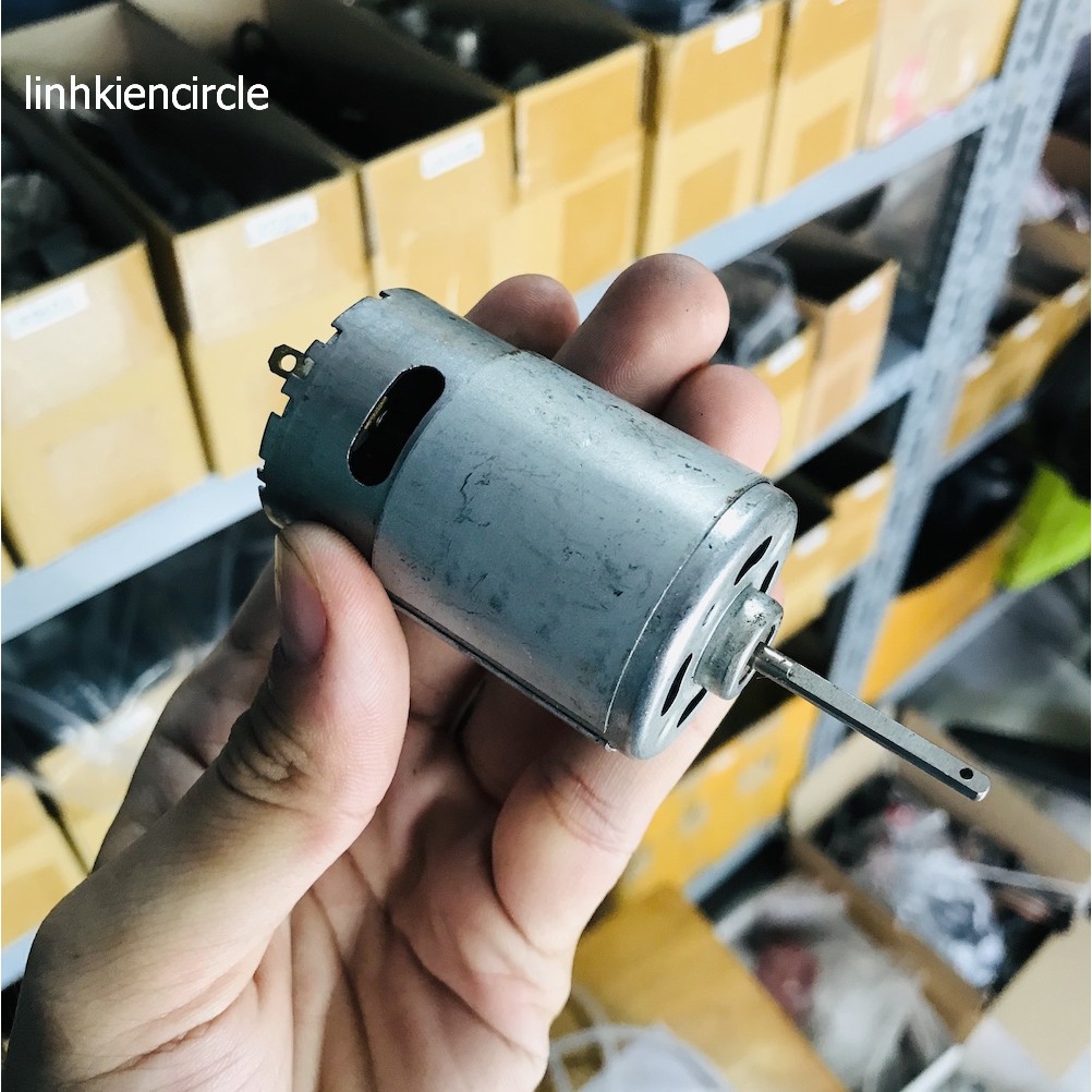 Motor 555 12V - 24V lực mạnh tốc độ chậm 4000 RPM chạy êm chế khoan cưa điện mini - LK0183