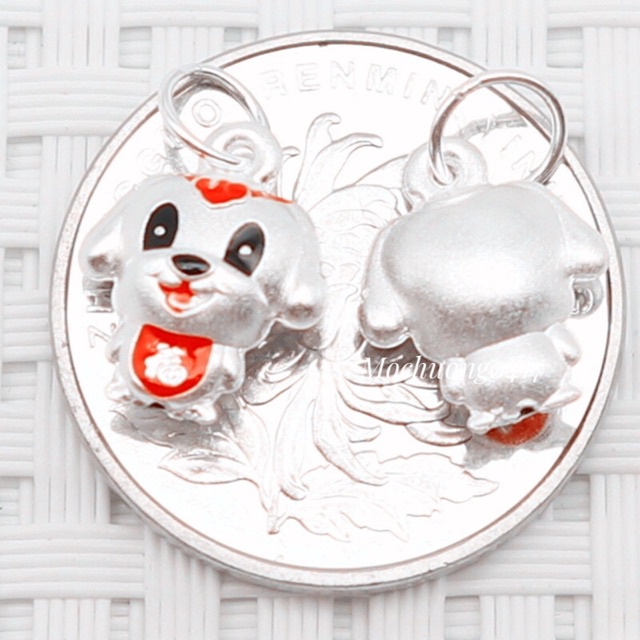 [GIÁ BUÔN] Charm bạc Tuất tài lộc - Hàng bạc loại 1 siêu đẹp PH510