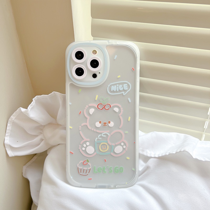 Ốp Điện Thoại Hình Gấu Dễ Thương Cho iphone7 / 7plus / 8 / 8plus / xs / 11 / 12 / 13 / 14 / pro / max / plus / promax