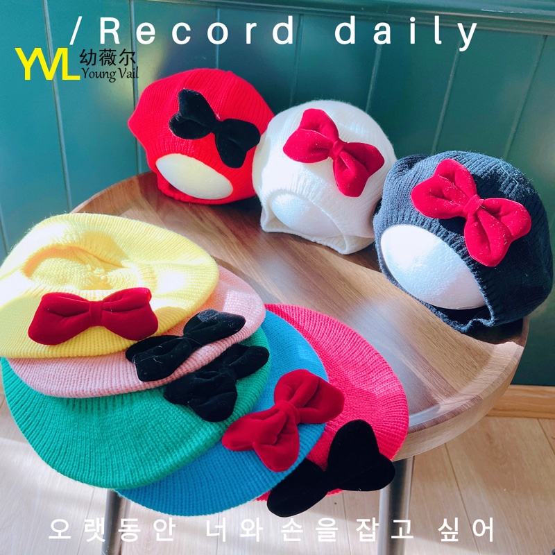 Mũ Len Màu Sắc Dễ Thương Cho Bé