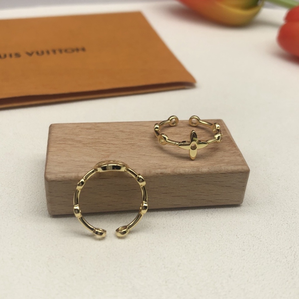 Nhẫn Thời Trang Louis Vuitton in Chữ 2 Trong 1 Thanh Lịch Đáng Yêu