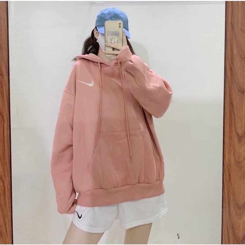 Áo hoodie vảy trái form rộng 4 màu mặc đi học đi chơi/ Áo nỉ tay bồng có mũ kiểu dáng đơn giản dễ phối đồ_2su