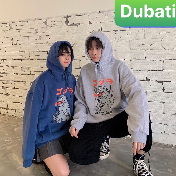 ÁO NỈ KHỦNG LONG, ÁO HOODIE NAM NỮ CHẤT VẢI NỈ MỀM PHÒN CÁCH HÀN QUỐC -DUBATI FASHION