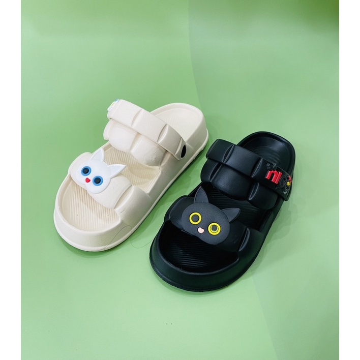 Dép Nữ, Dép Sandal quai hậu nhựa nhún tặng kèm sticker siêu đepn