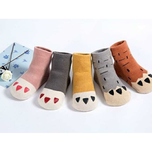 Combo 10 đôi tất xù cổ cao cho bé