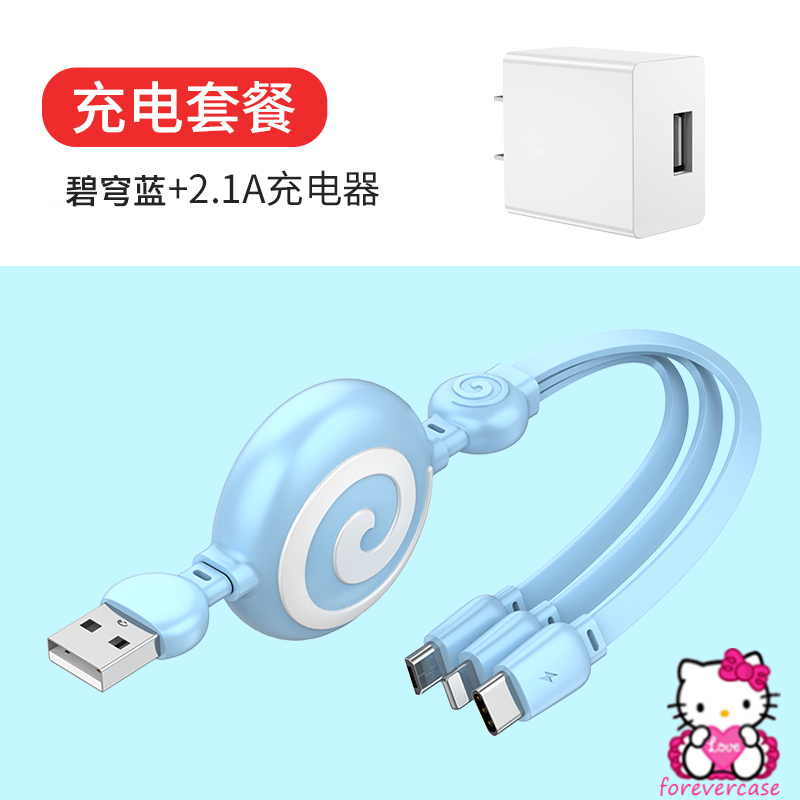 Dây Cáp Sạc Dữ Liệu Micro Usb Type C 3 Trong 1 Dài 1m