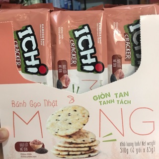 1 gói Bánh Gạo Lứt Mè đen Nhật 85g date 12/2020