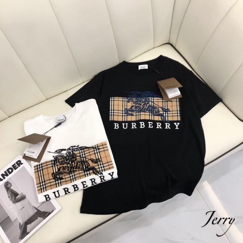 Áo phông kẻ ngực thêu chữ bbr hàng QCL1