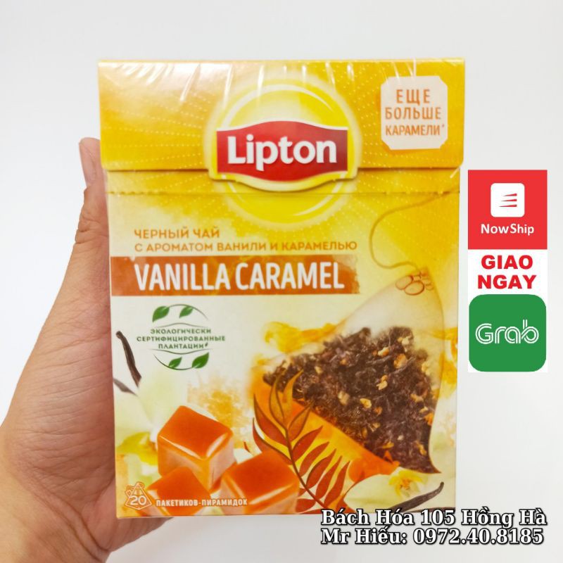 [Mã 154FMCGSALE giảm 8% đơn 500K] [T6/2023] Trà Lipton Nga vị Vani Caramen