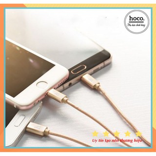 Cáp sạc dây dù 3 đầu lightning + micro + type-c hoco x2