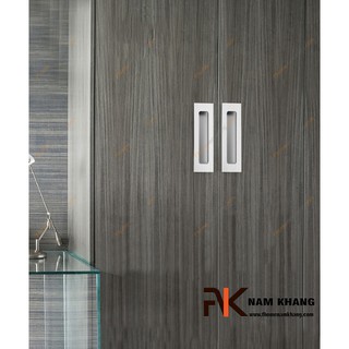 Tay nắm âm tủ màu nhôm mờ NK012-N