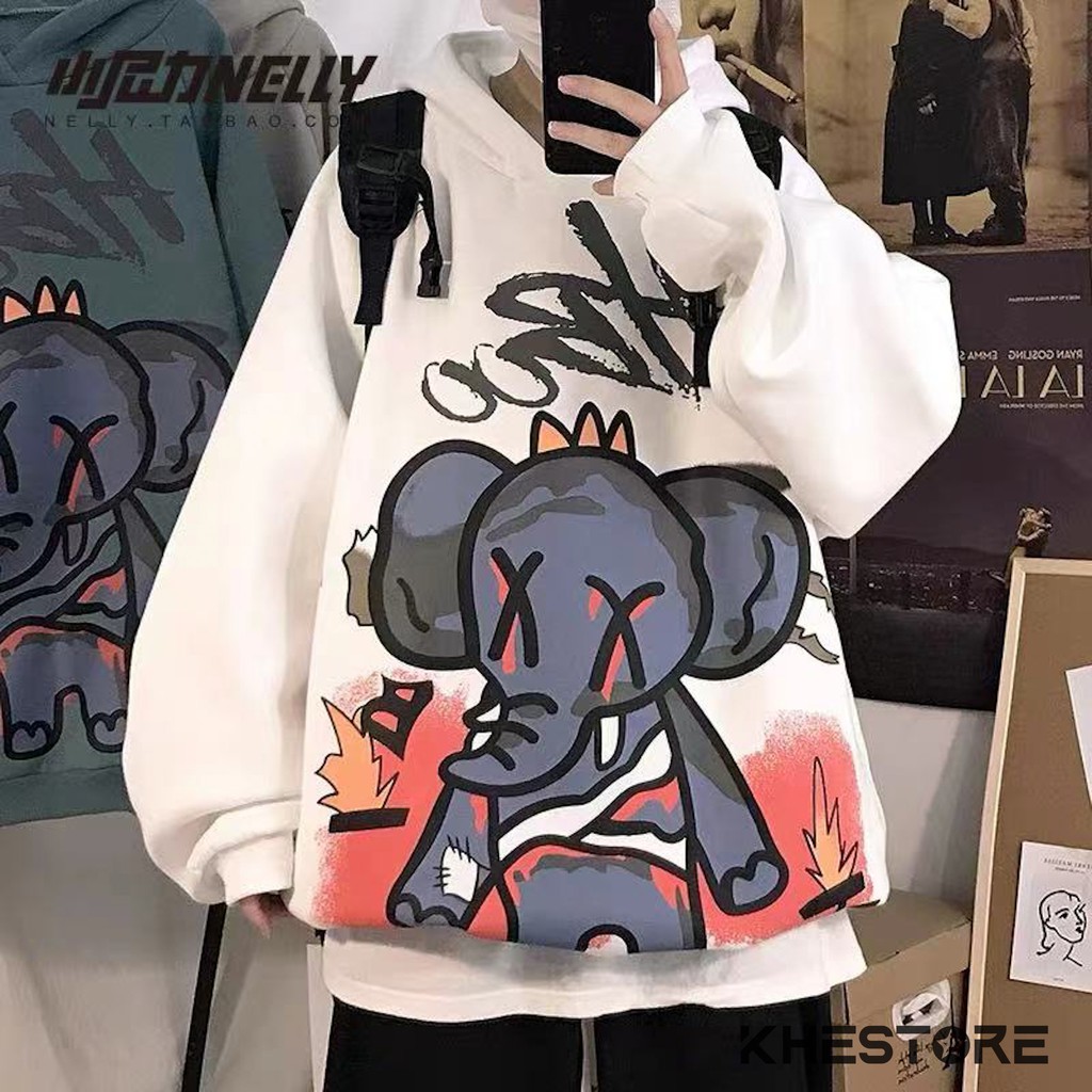 Áo Hoodie Khestore Con Voi , Áo Hoodie Nam Nữ From Rộng , Hoodie nỉ bông | BigBuy360 - bigbuy360.vn