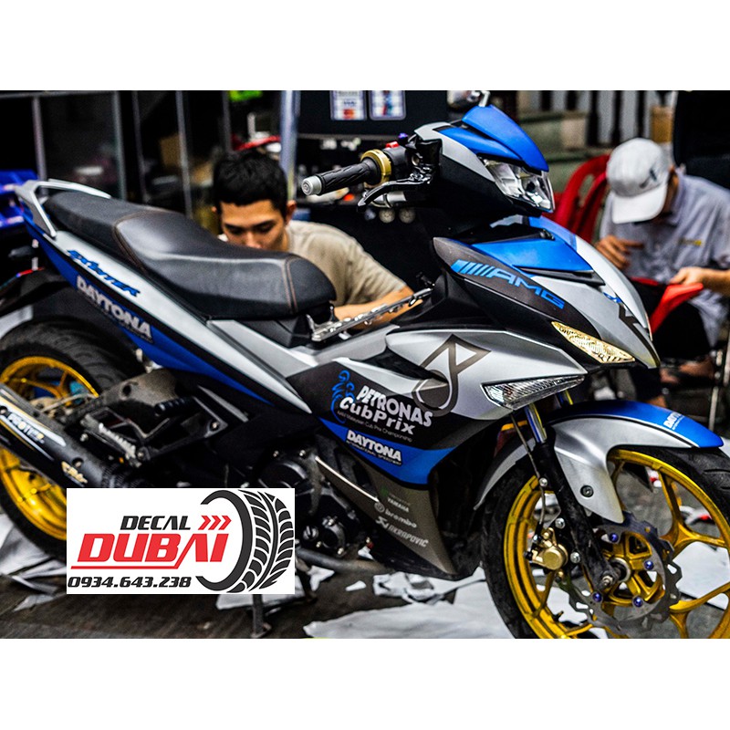Tem trùm Exciter 150 2019 Xanh Bạc Đen Petronas