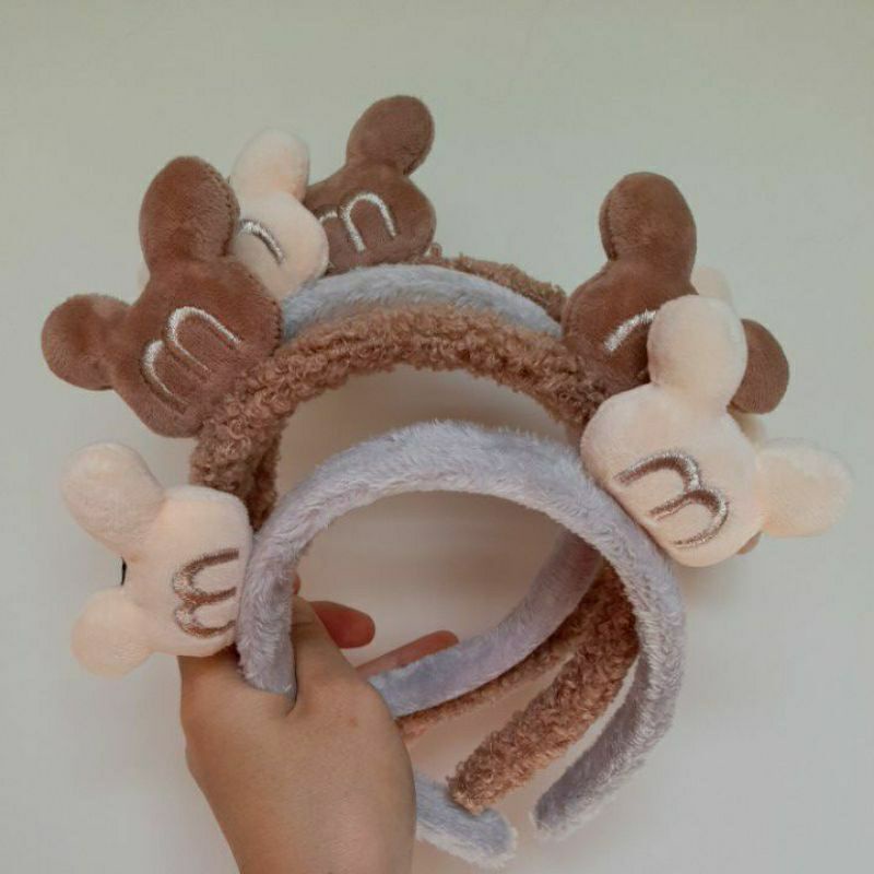 Bờm cài tóc chuột micky đính chữ m thời trang