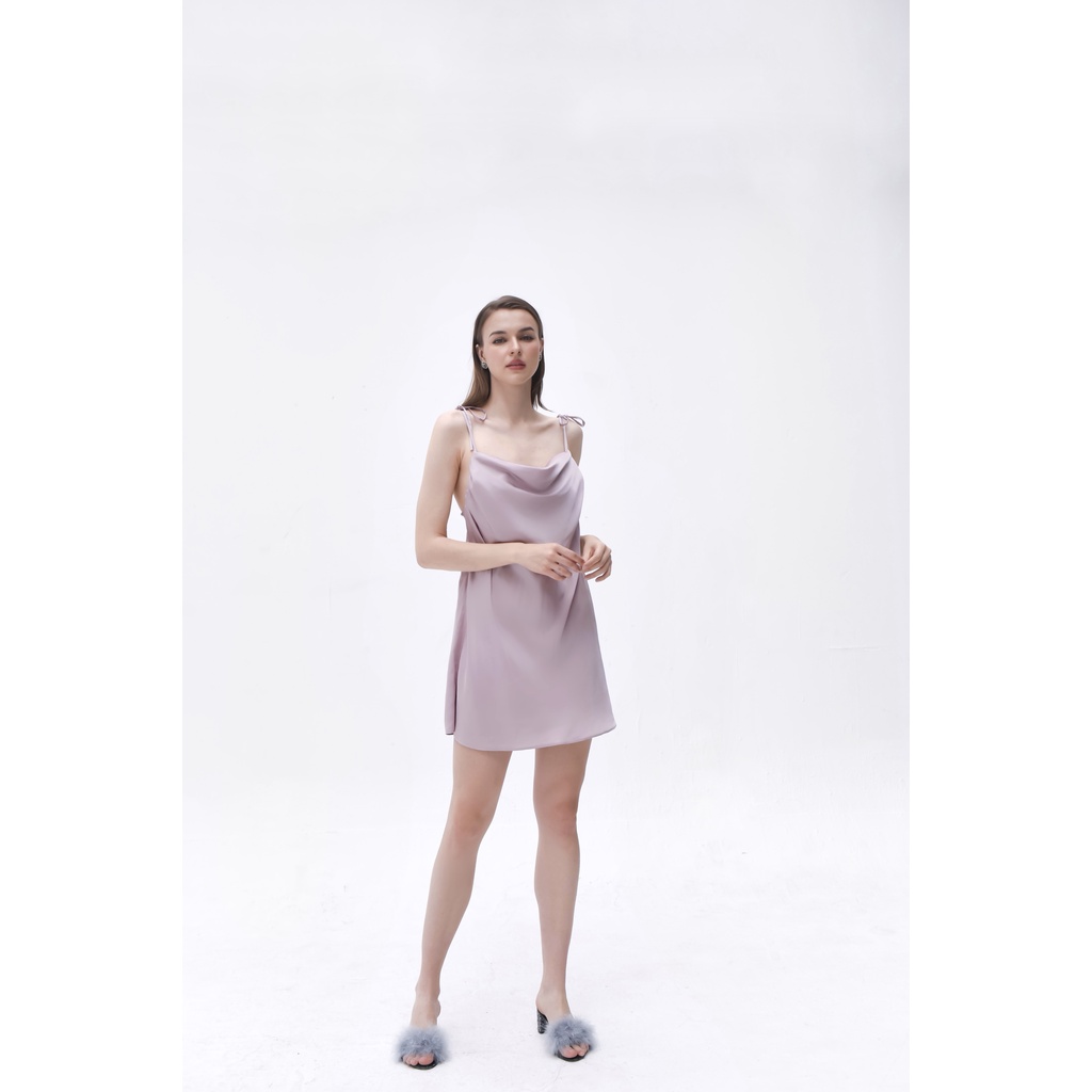 Váy Ngủ 2 Dây Lụa Cao Cấp LILAS BLANC Vienna Dress Kiểu Dáng Hai Dây Cổ Đổ Sang Trọng, Quyến Rũ