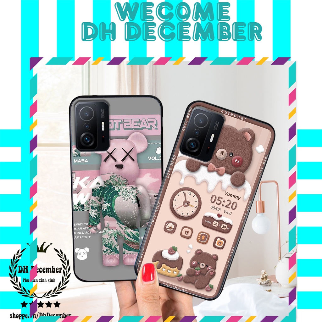 Ốp lưng Xiaomi MI 11T / MI 11T PRO in hình 3D GẤU HỒNG-GẤU BE3R -XINH XẺO CỰC ĐẸP
