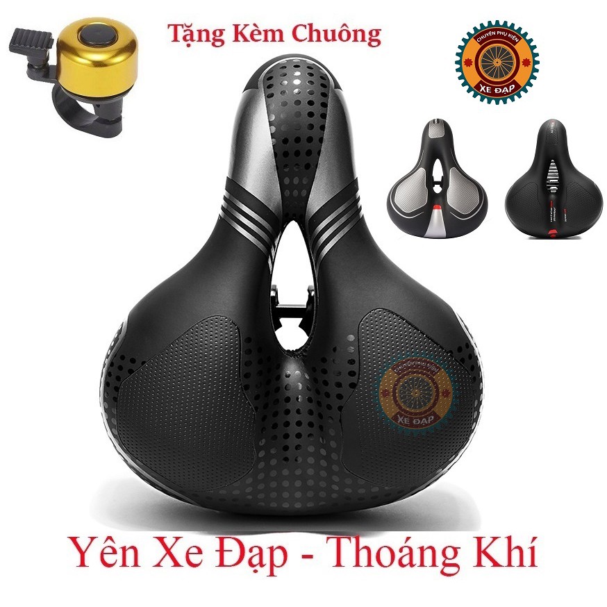 Yên xe đạp , yên xe đạp thể thao , Carbon siêu êm , Chính hãng Shengxin , da PU cao cấp - Tặng kèm chuông