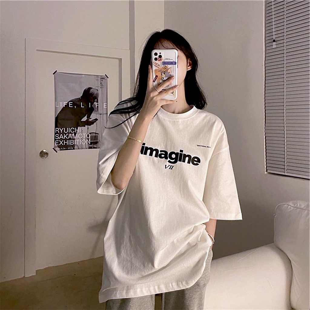 Áo Thun Nam Nữ Imagine VII Unisex - Kiểu áo phông form rộng tay lỡ Ulzzang Leevin Store