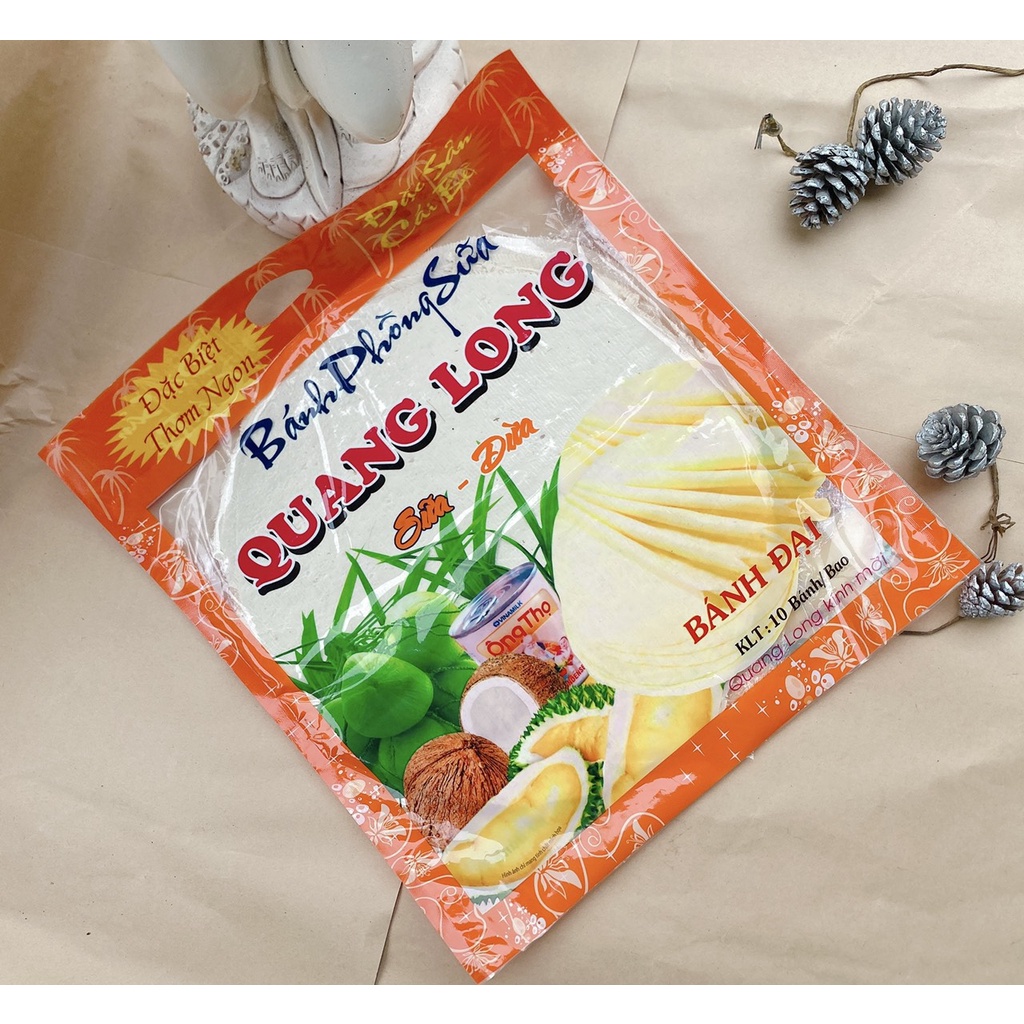 Bánh tráng sữa Quang Long 500g bánh phồng sữa đặc biệt, Đặc sản miền Tây