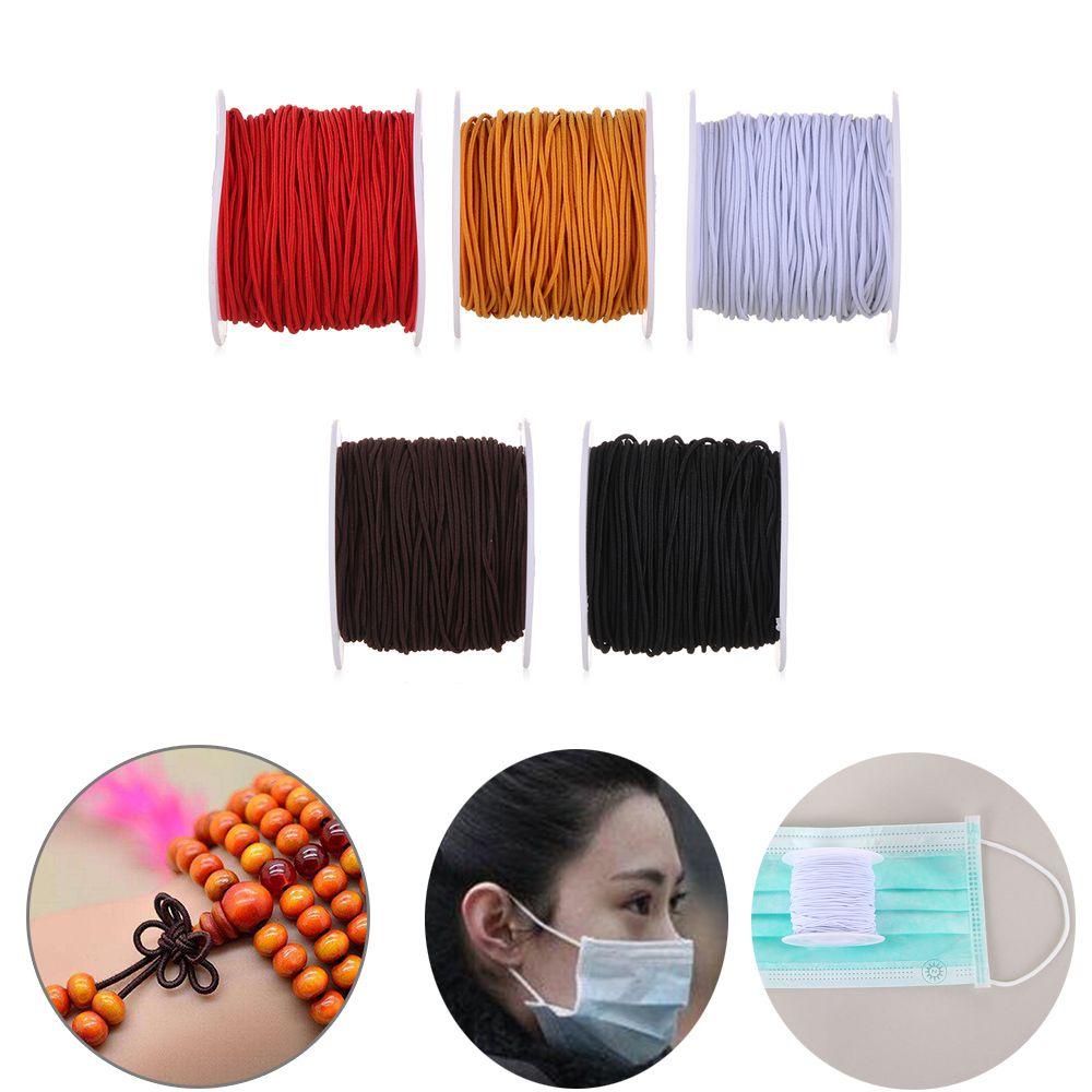 Cuộn Dây Ruy Băng Co Giãn 1mm Dài 54 Yards Màu Trắng Dùng Làm Đồ Trang Sức