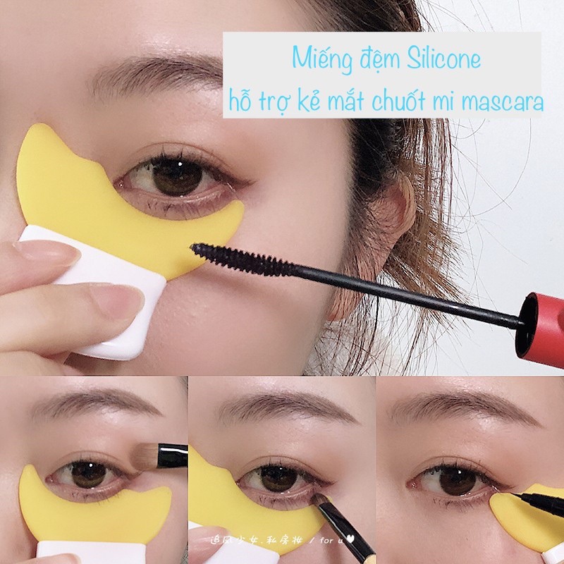 Miếng Đệm Hỗ Trợ Kẻ Mắt Và Chuốt Mascara Lông Mi 3 Trong 1