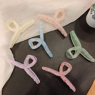 Kẹp tóc nhựa acrylic màu gradient thời trang Hàn Quốc
