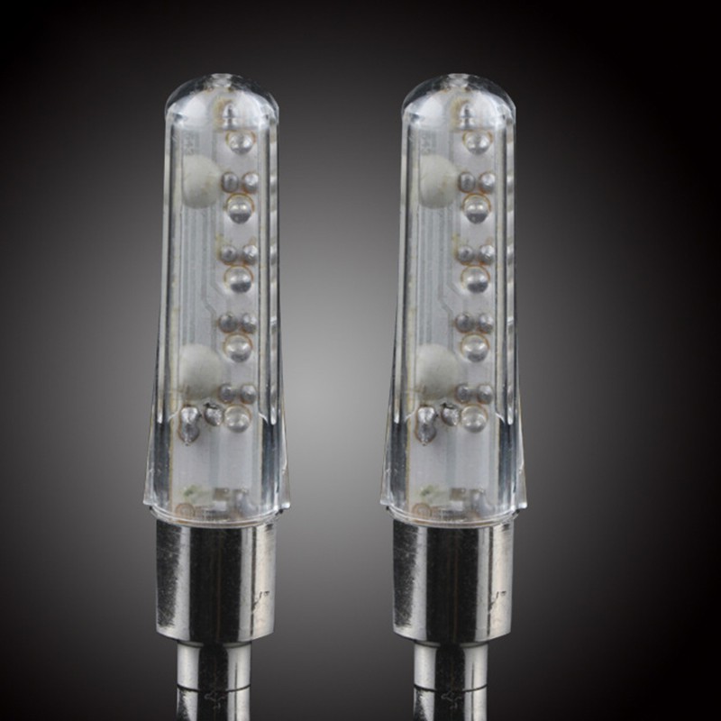 Đèn LED gắn nắp van bánh xe hơi/xe đạp/xe máy nhiều màu