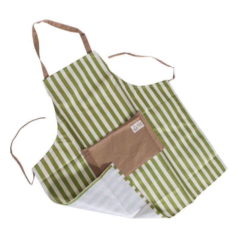 Tạp dề chống thấm nước họa tiết kẻ sọc thời trang cho nam nữ