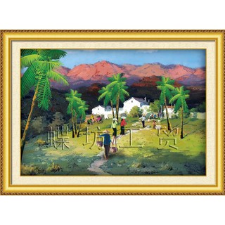 Tranh Thêu Chữ Thập Phiên Chợ Buổi Sớm 222152 (Khách tự thêu) KT:77x55cm