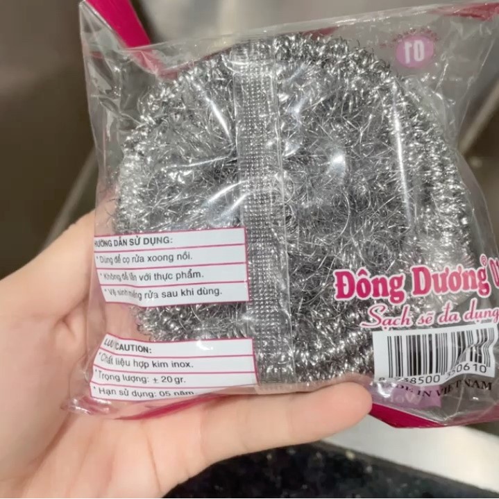 Miếng Cọ Chùi Xoong Nồi Búi Sắt  Miếng Cước Rửa Chén Bát Cọ Rửa Bếp Nồi Xoong Bát Đĩa Dạng Tròn Tiện Dụng