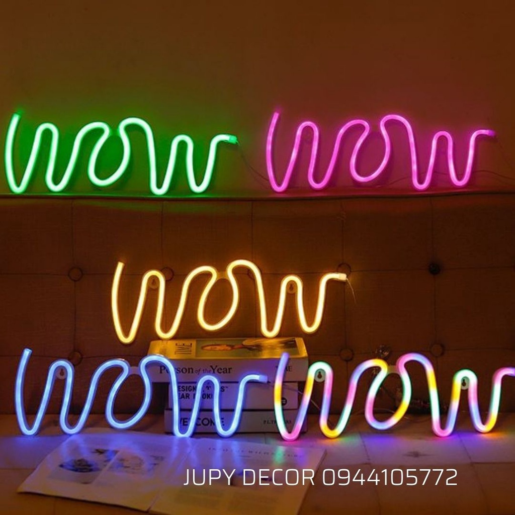Đèn neon treo tường trang trí phòng ngủ/ quán cafe/ phòng khách