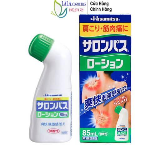Lăn Salonpas Hisamitsu 85ml lăn xoa bóp giảm đau hàng Nhật nội địa