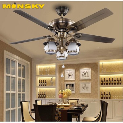 Quạt đèn MONSKY LIMITE 6 số trang trí phong cách cổ điển - kèm bóng Led chuyên dụng