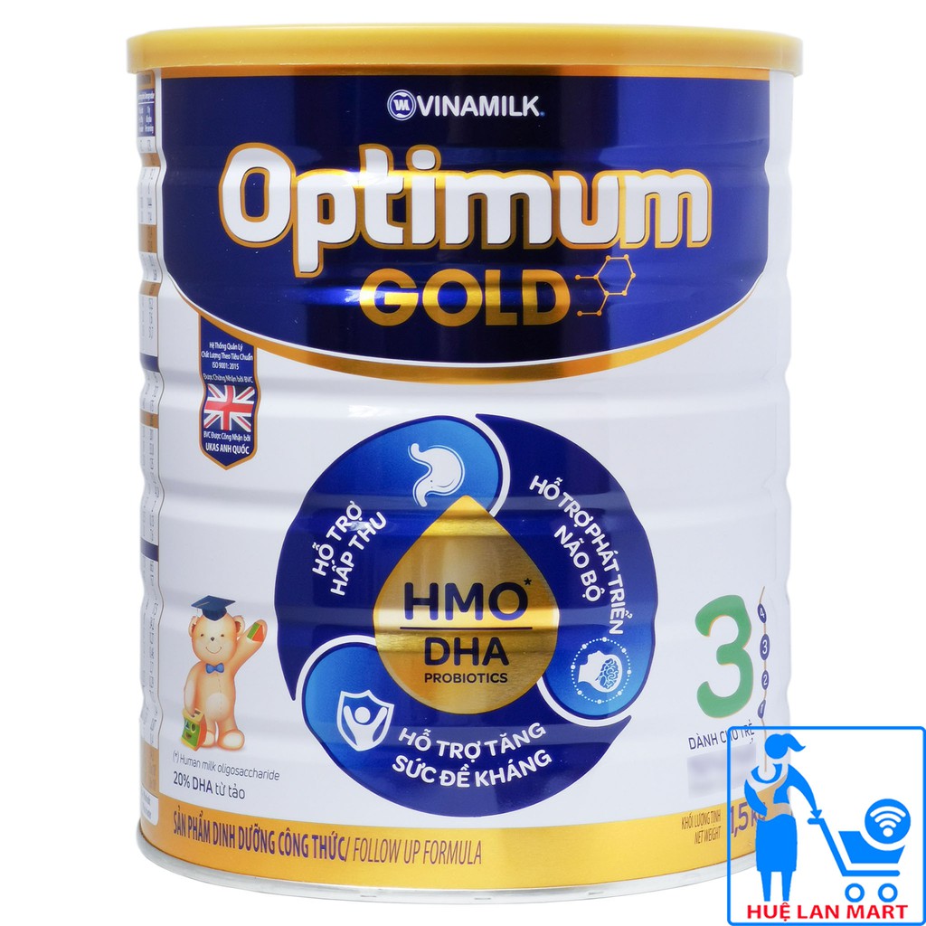 [CHÍNH HÃNG] Sữa Bột Vinamilk Optimum Gold 3 HMO Hộp 1,45kg