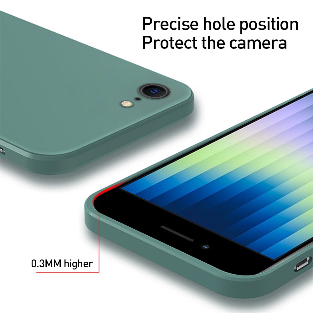 New Liquid Silicone Soft Case For iPhone SE 2022 4.7inch Shockproof Protective Cover For Apple iPhone i PhoneSE SE2020 SE2022
