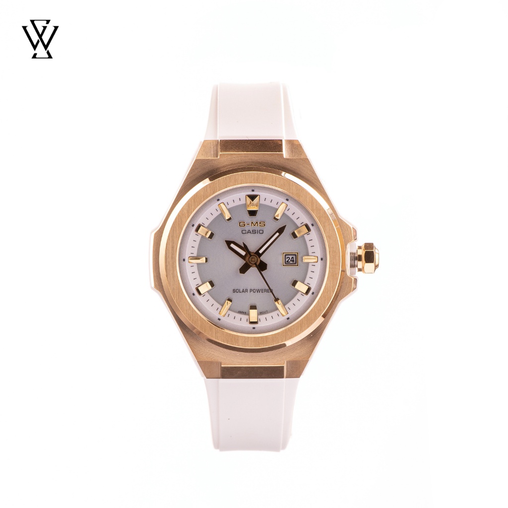 Đồng Hồ Năng Lượng Mặt Trời Nữ Casio Baby-G WATCHSTORE MSG-S500CD-7ADR Thiết Kế Kính Khoáng 39mm, Dây Nhựa Và Vỏ Thép