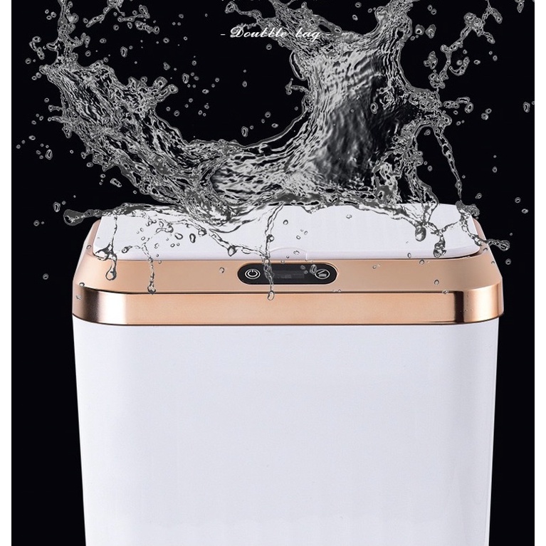 Thùng rác CẢM ỨNG thông minh đóng mở tự động có đèn phát sáng dung tích 13 lít