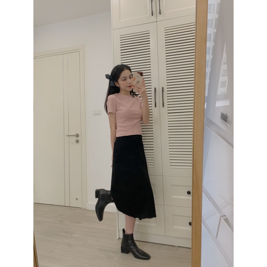 chân váy jeans dáng dài basic SK99 1994closet | BigBuy360 - bigbuy360.vn