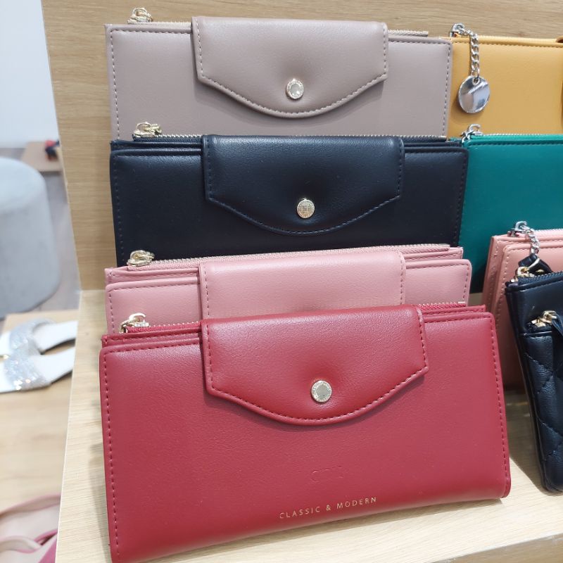 Ví Dài Nữ Lắp Đậy Thời Trang Nhiều Màu Sắc Có Khóa Kéo Zipper Cidu VN07